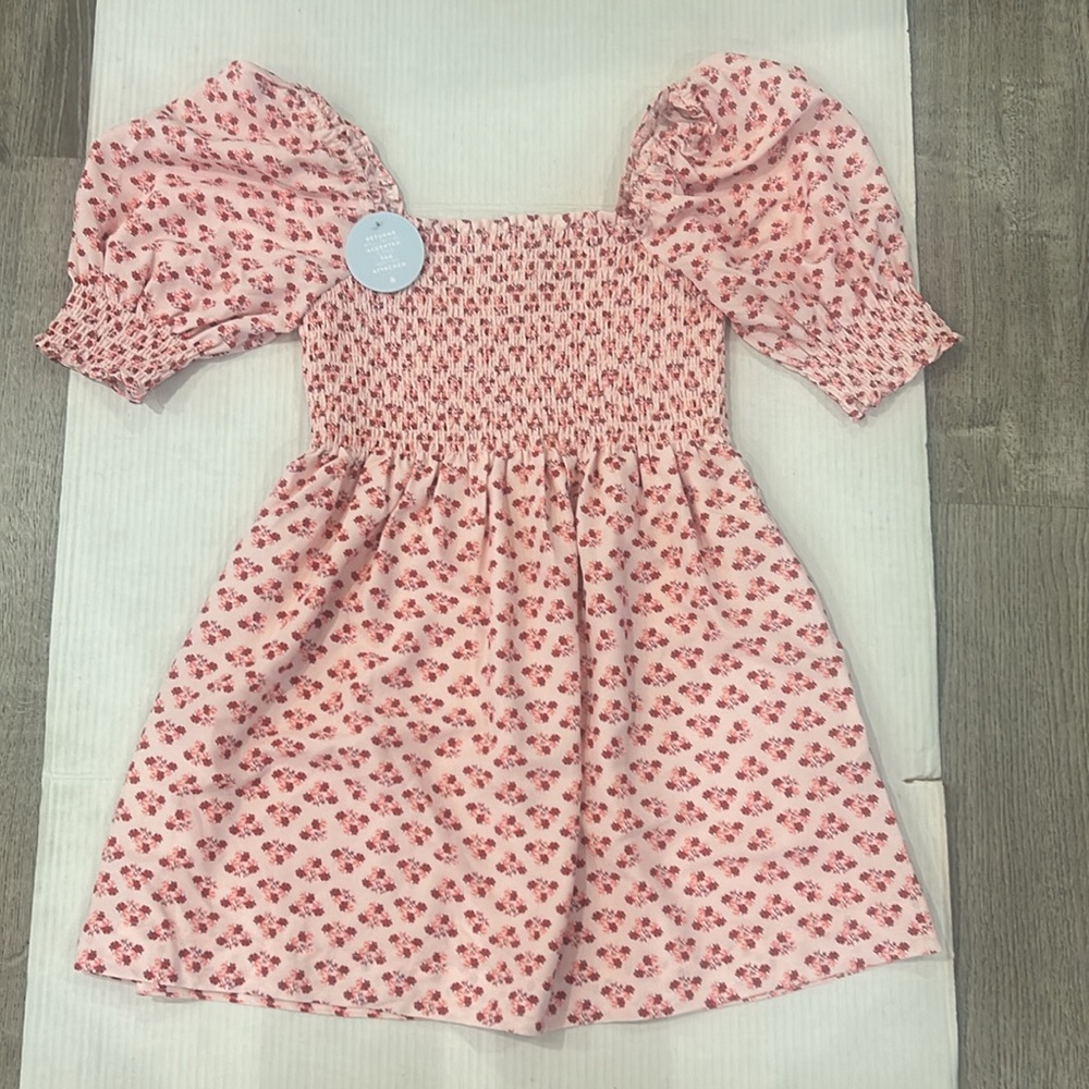 NWT HILL HOUSE The Athena Nap Dress Pink Spaced Floral Poly Crepe Size XS - Picture 8 of 12